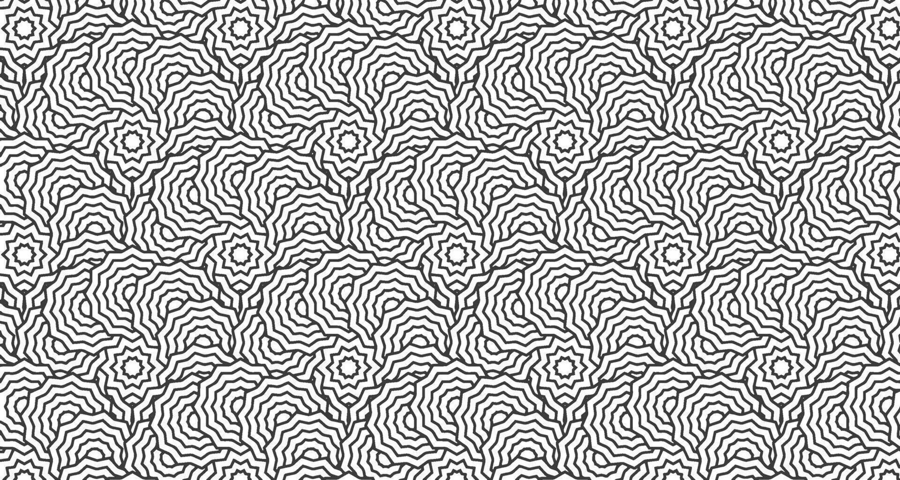 A black and white pattern with wavy lines vector