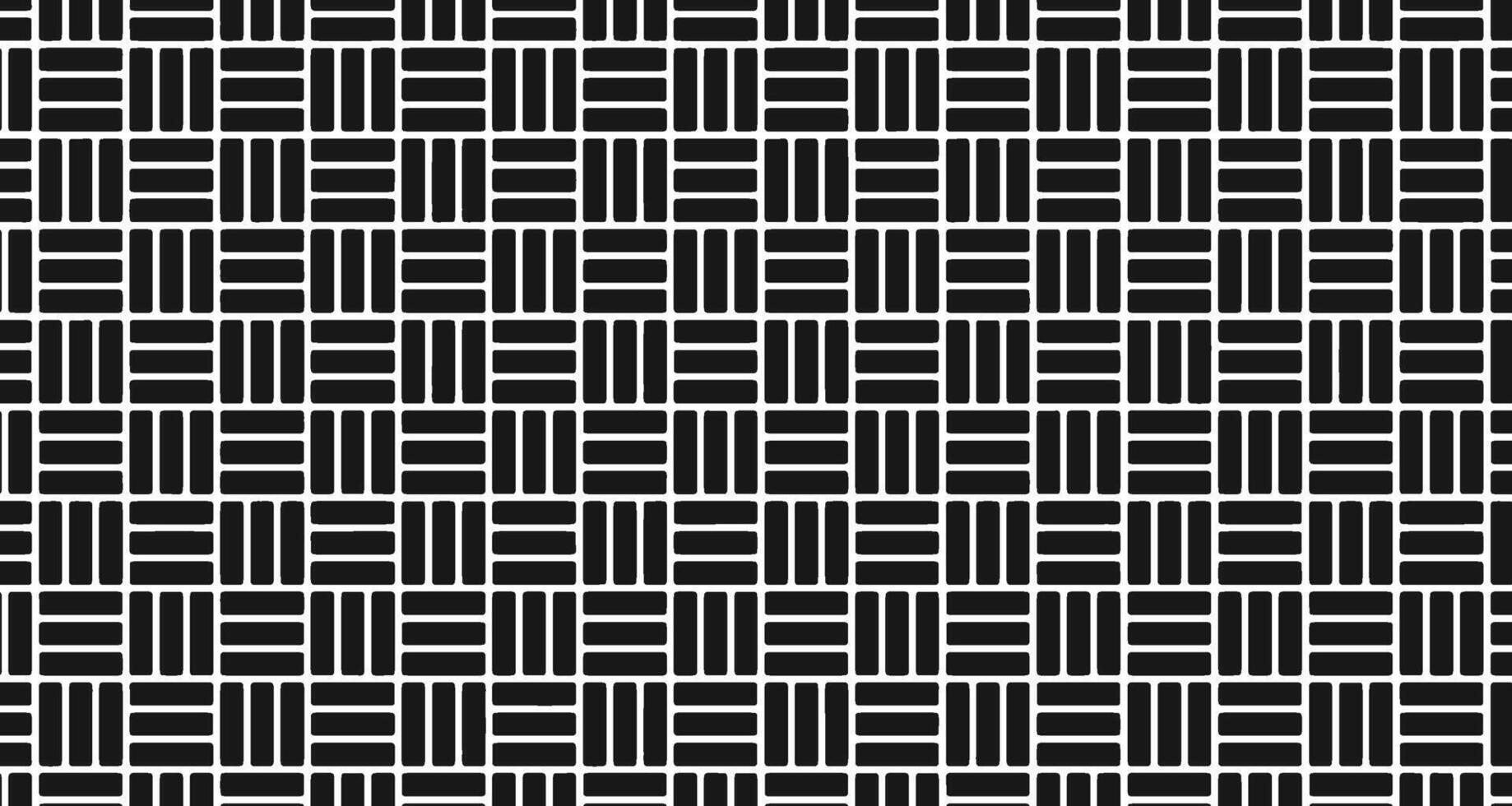 Repeating pattern of black lines creating a bamboo woven or checkered effect vector