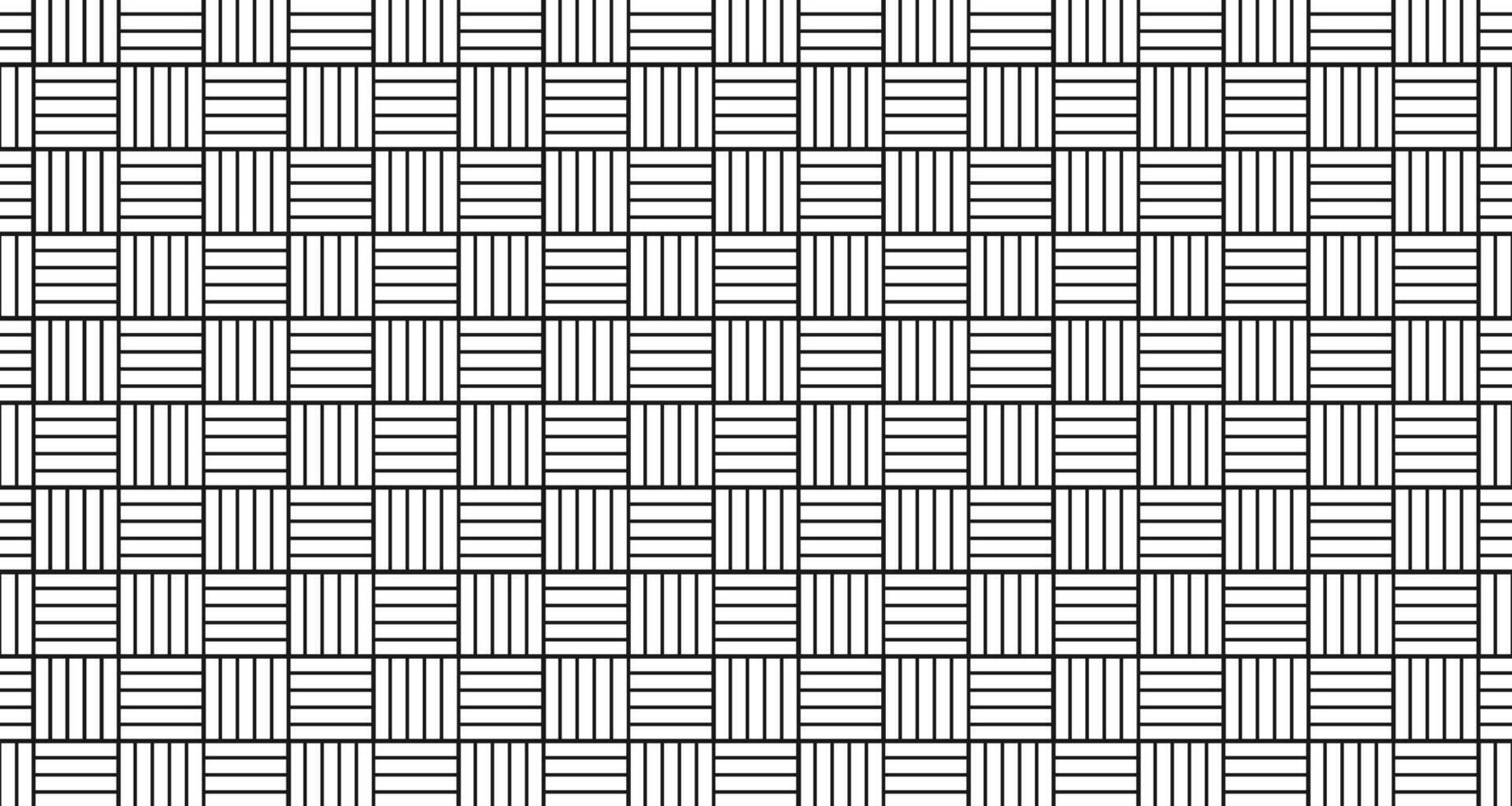 Repeating pattern of black lines creating a woven or checkered effect vector