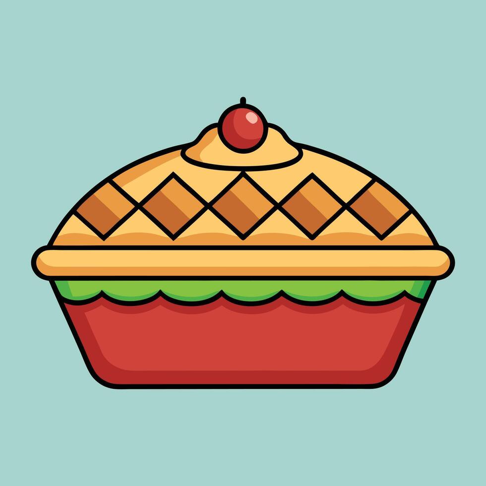 A Delicious and Tempting Piece of Homemade Cherry Pie vector