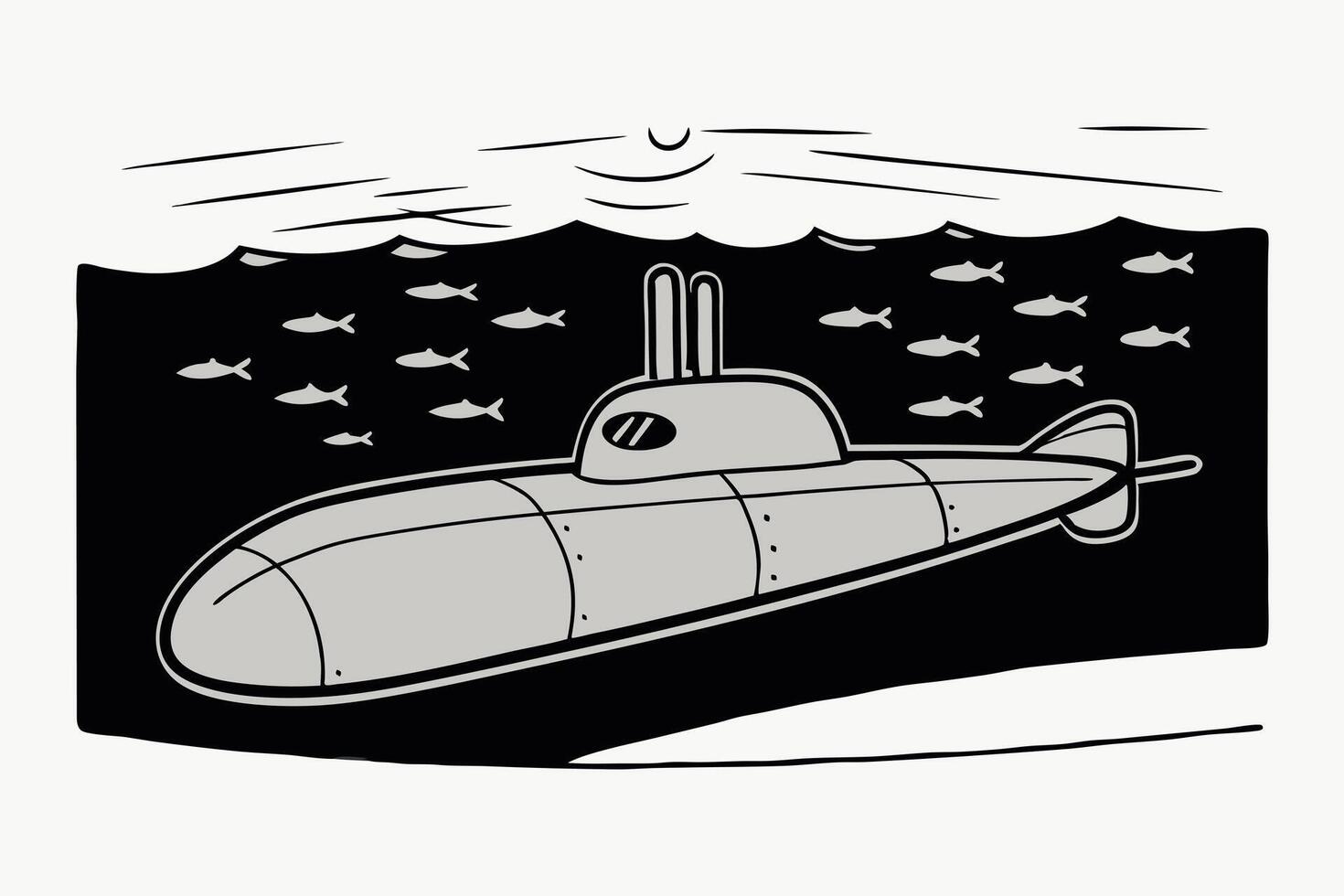 Deep Dive The Mysteries of the Submarine vector