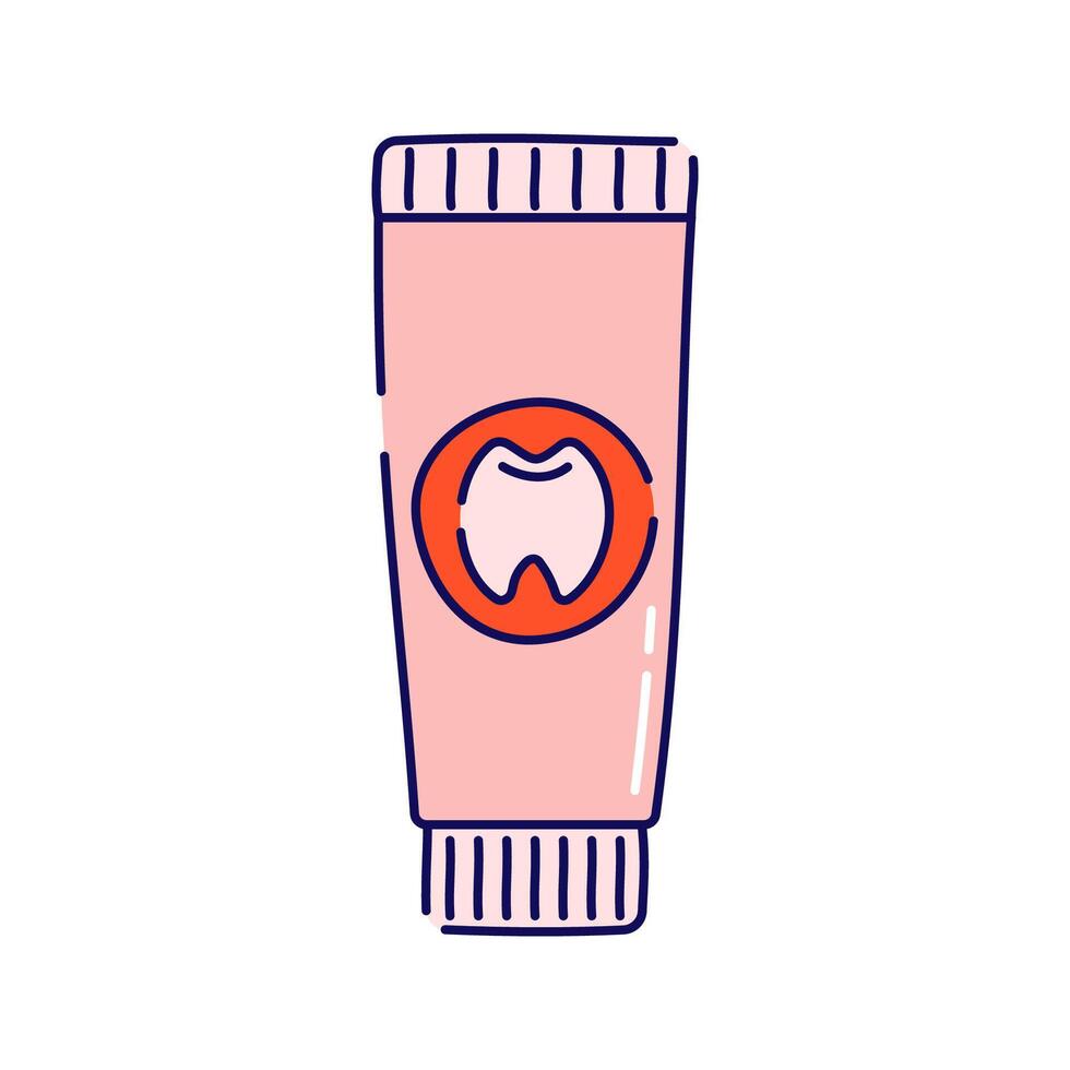 Toothpaste Tube. A tube of toothpaste for brushing teeth. vector