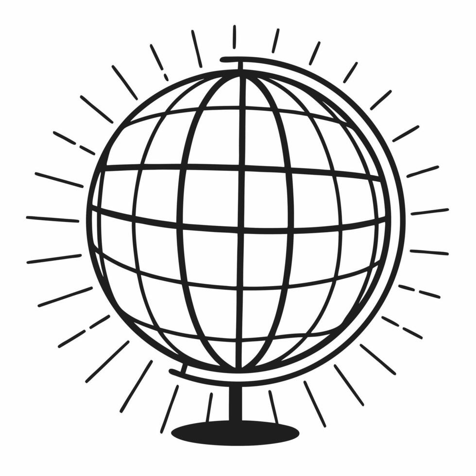 Abstract globe with bokeh effect concept as A softly focused globe rendered in an abstract style appears against a backdrop of shimmering bokeh lights The camera rotates slowly sy Square Square vector