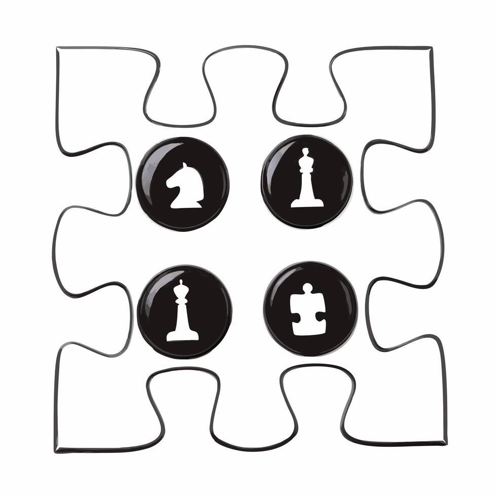 A puzzle piece on white background with holographic financial graphs and handshake icons leaving copy space concept as Straight on shot of a puzzle piece against a pure white back Square Square vector