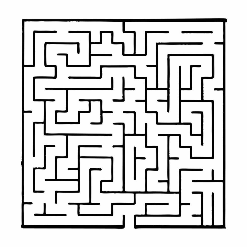 Blurred white labyrinth concept as Medium shot of a white labyrinth slightly out of focus Camera slowly moves through the labyrinth suggesting a journey Represents the path to me Square Square vector
