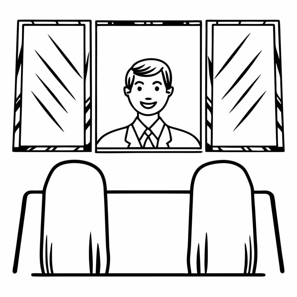 Candid business leader mentoring a colleague in the office concept as A candid moment showing a business leader providing mentorship to a colleague in the office The leader role i Square Square vector