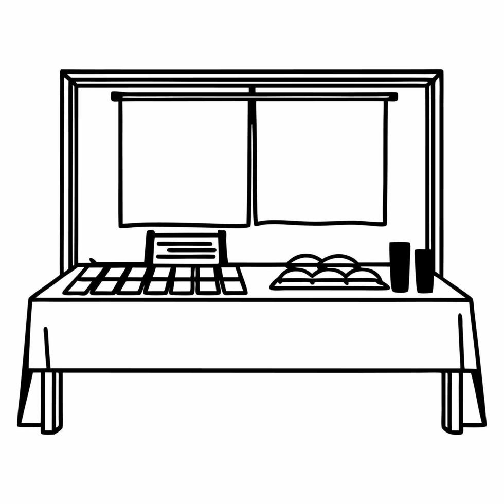 Candid Garage Sale Bargaining concept as A candid shot of a person negotiating a price at a garage sale table with items spread out set against a white background The camera captu Square Square vector