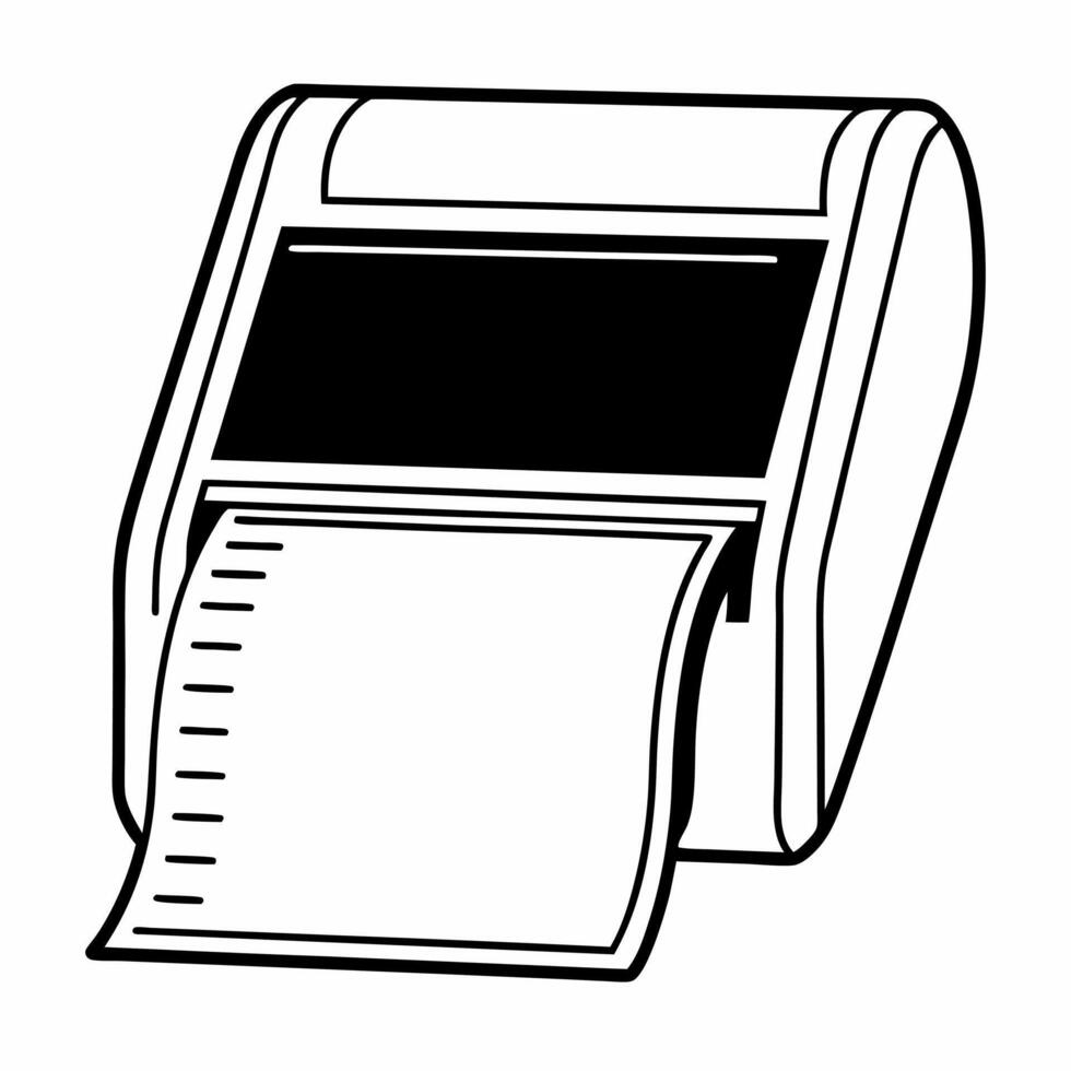 Cash Register Tape Unfurling in Air concept as A image of a cash register tape unwinding and floating in the air against a white background The camera captures a dynamic an Square Square vector
