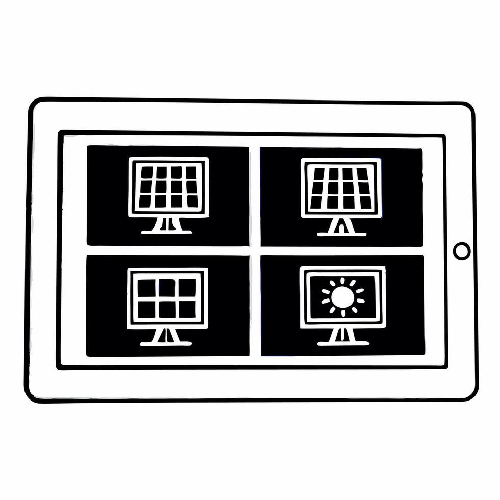 Close up of Holographic Renewable Energy Icons concept as A macro shot featuring holographic icons of renewable energy sources like wind turbines and solar panels The camera captu Square Set 2 Square vector