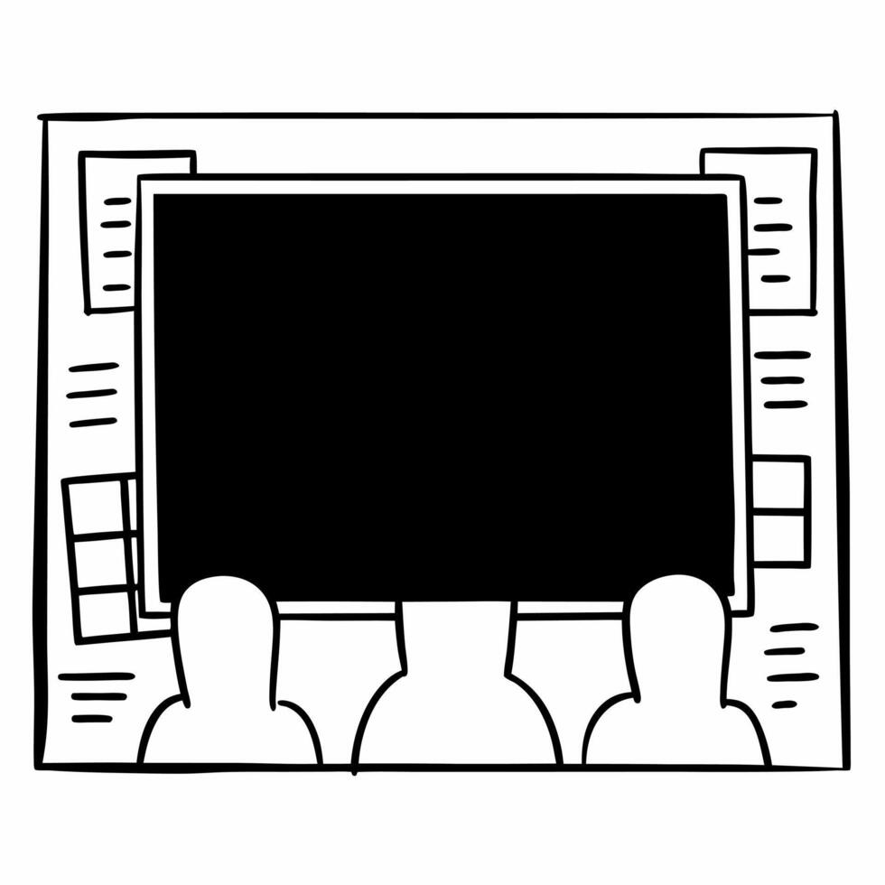 Colleagues spontaneously collaborating on a problem at a whiteboard concept as A candid image of colleagues who have gathered around a whiteboard to solve a problem spontaneously Square Square vector