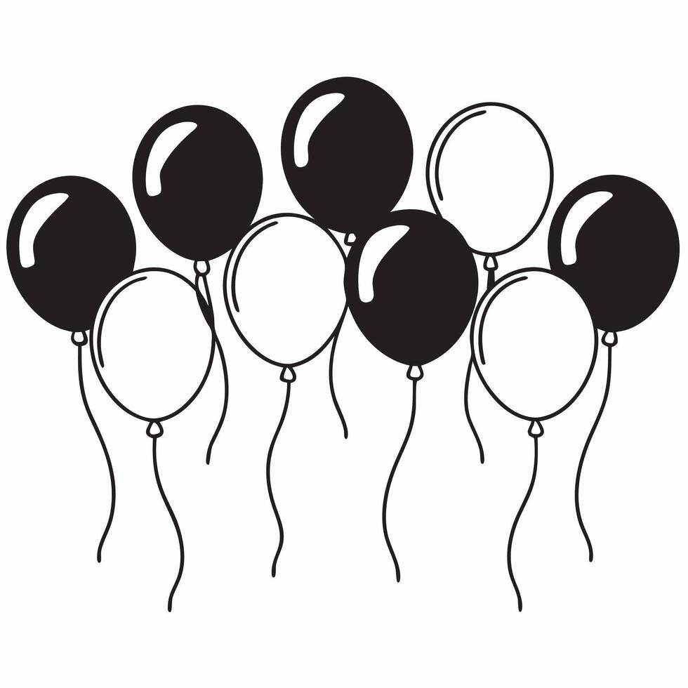Colorful New Year Elements concept as A collection of colorful elements representing New Year 2026 including balloons and confetti isolated on a white background The camera captur Square Square vector