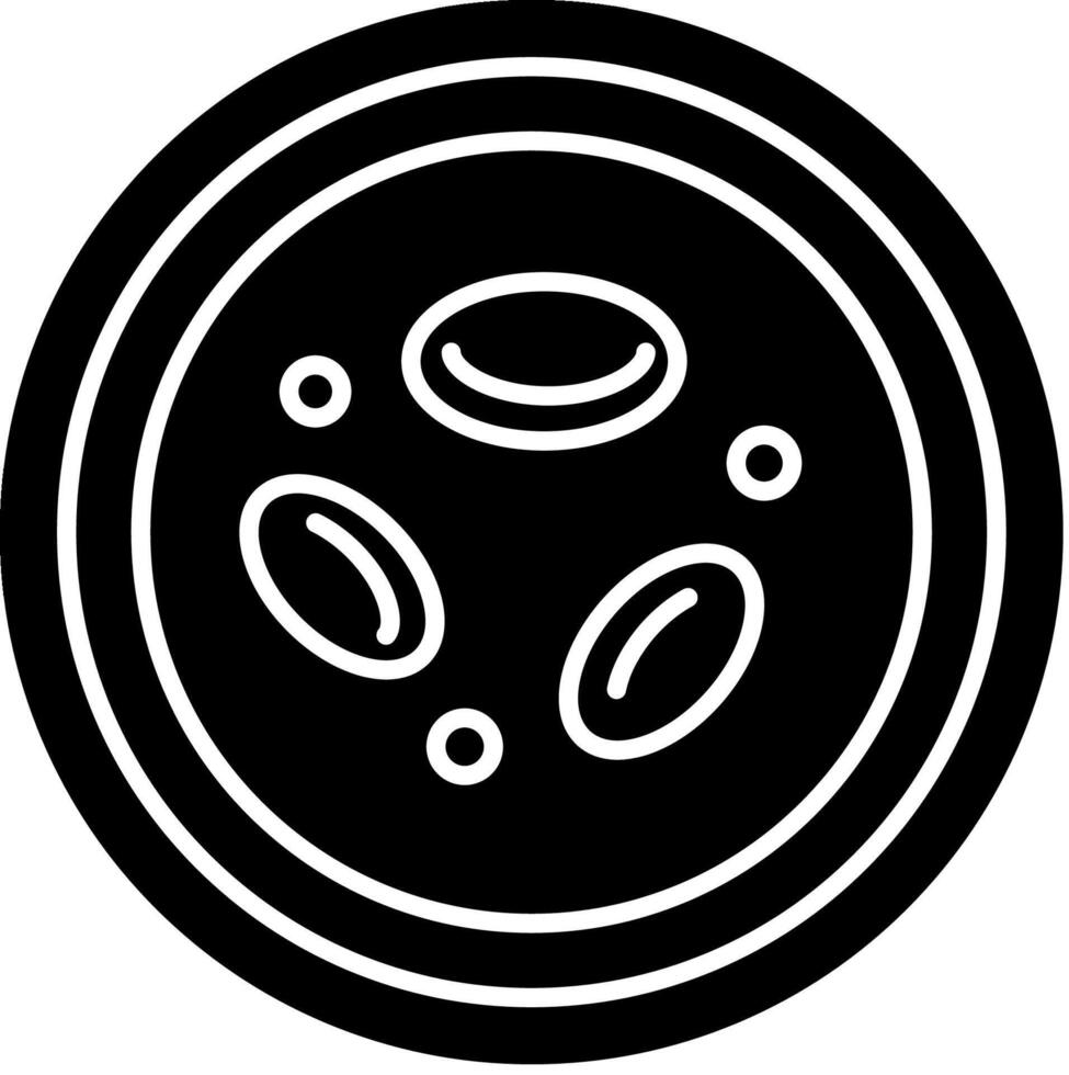 erythrocytes hypertonic plasma glyph icon vector
