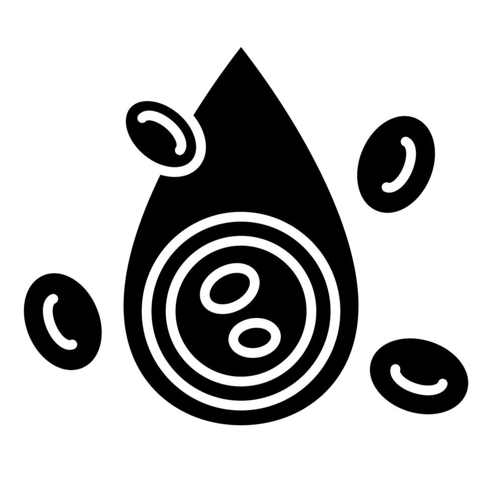 erythrocytes hypertonic nucleus glyph icon vector