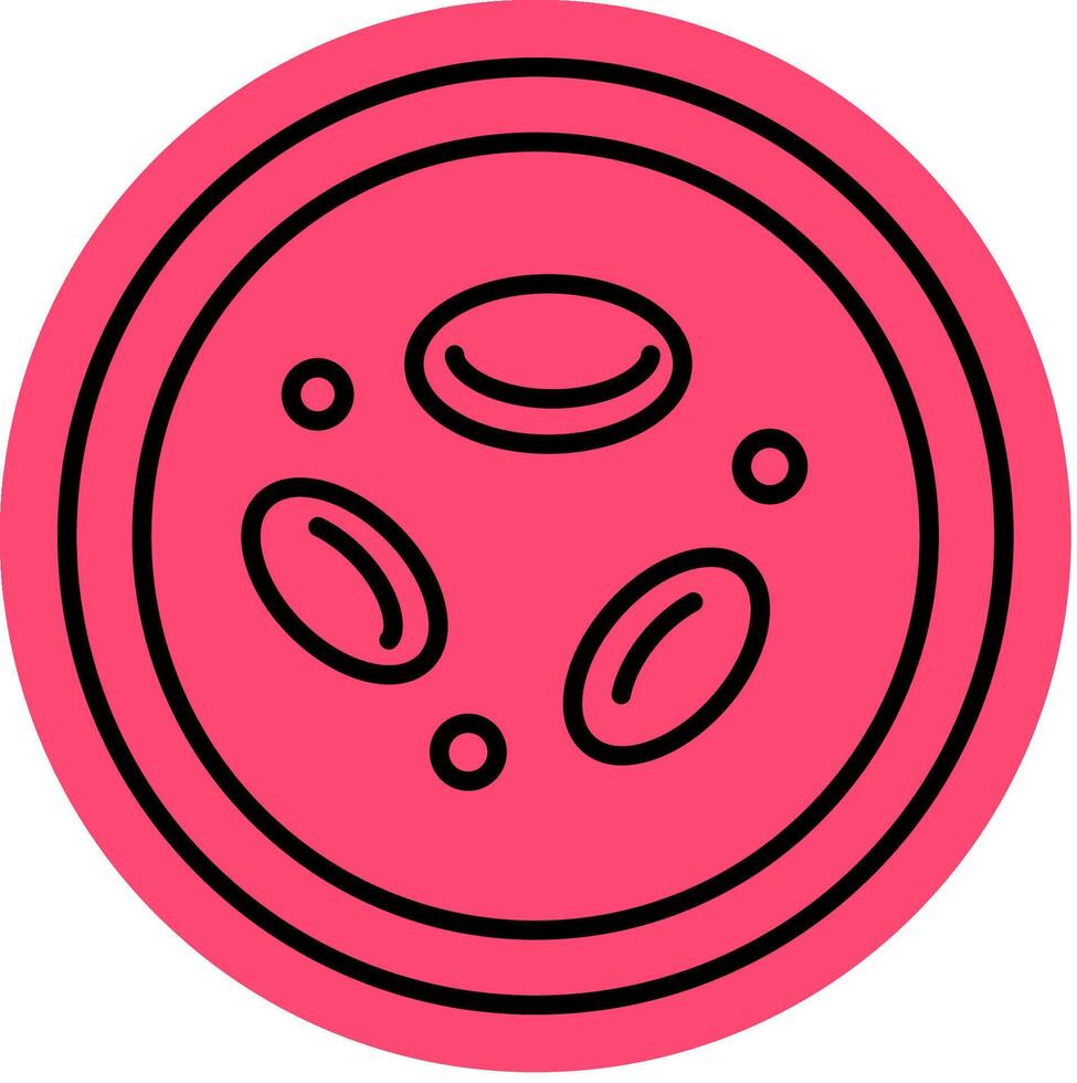 erythrocytes hypertonic plasma outline colour icon vector