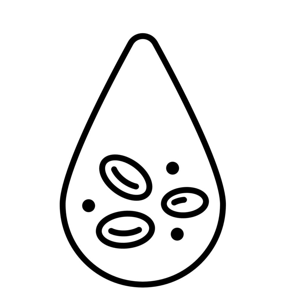 erythrocytes hypertonic anatomy outline icon vector