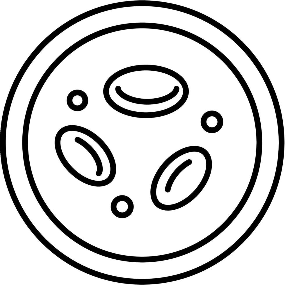 erythrocytes hypertonic plasma outline icon vector