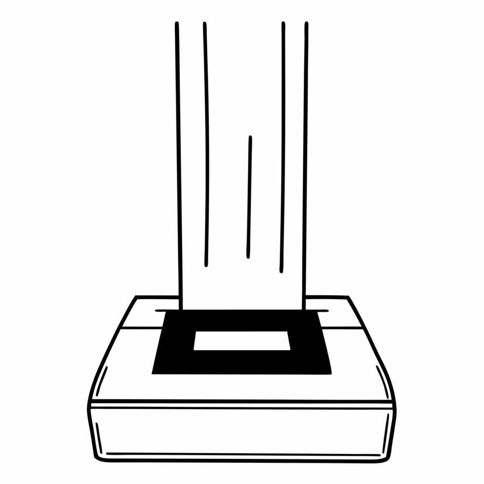 Flat Antigravity ballot drop concept as Close up of ballots rising upwards into a floating ballot box defying gravity Camera follows the ballots ascent emphasizing the importance Square Square vector