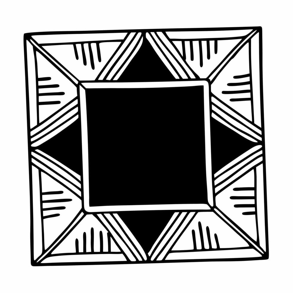 Flat Ballot origami frame with policy folds concept as Close up of a frame made from origami ballot papers with policy areas revealed in the folds Camera slowly rotates around the Square Square vector