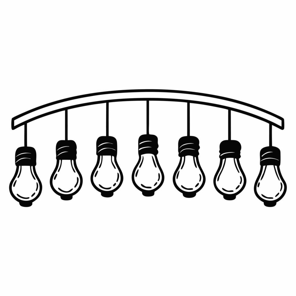 Flat Bokeh Lightbulbs Forming a Bridge concept as Lightbulbs with bokeh effects align to form a bridge symbolizing innovative compromise leading to community growth in ESG negotiat Square Square vector