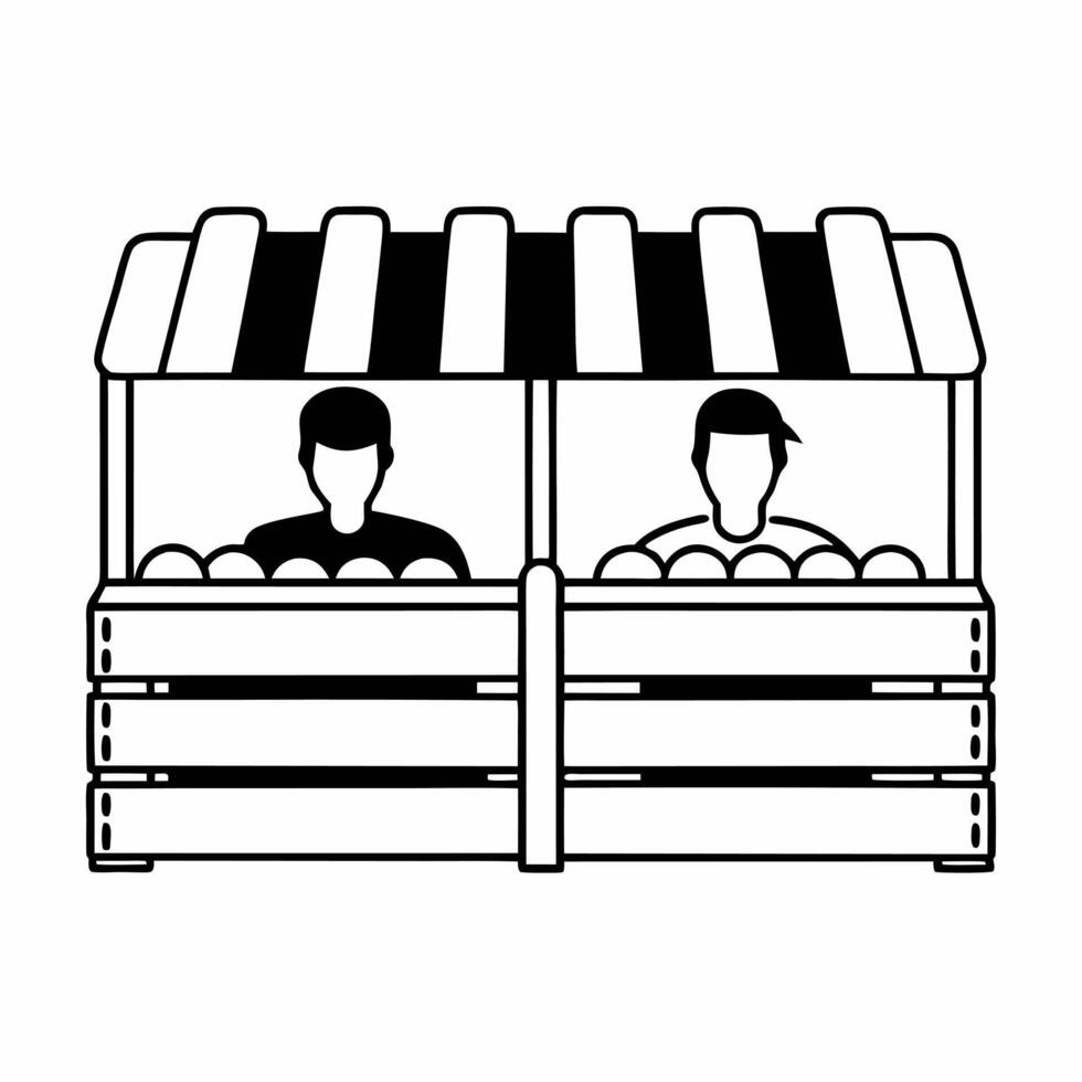 Flat Candid Farmers Market Exchange concept as A candid image of a customer picking fresh produce from a farmers stall with a white background The camera pans slightly to capture Square Square vector