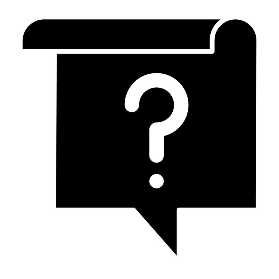 FAQ button glyph icon vector
