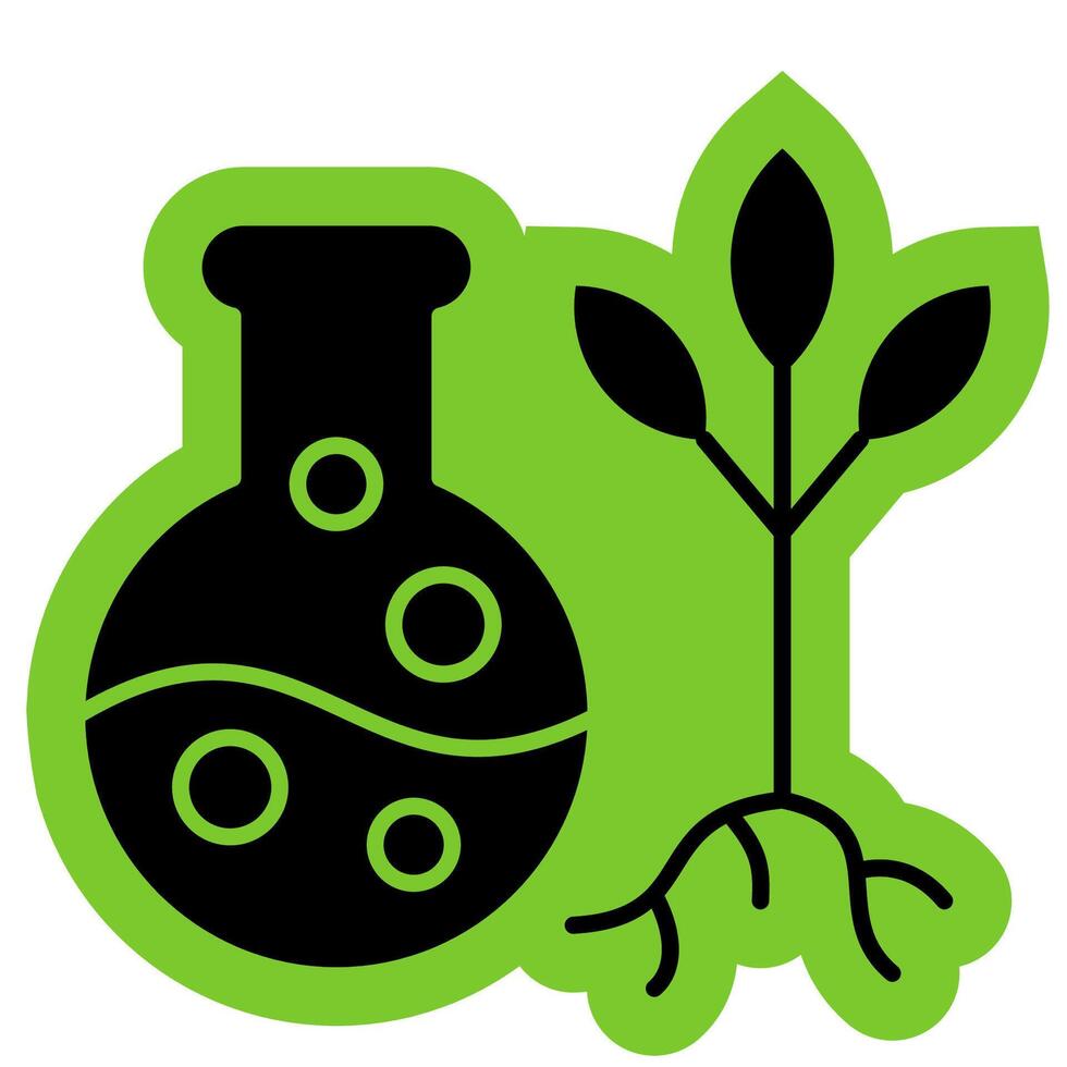 Autotroph process solid color icon vector