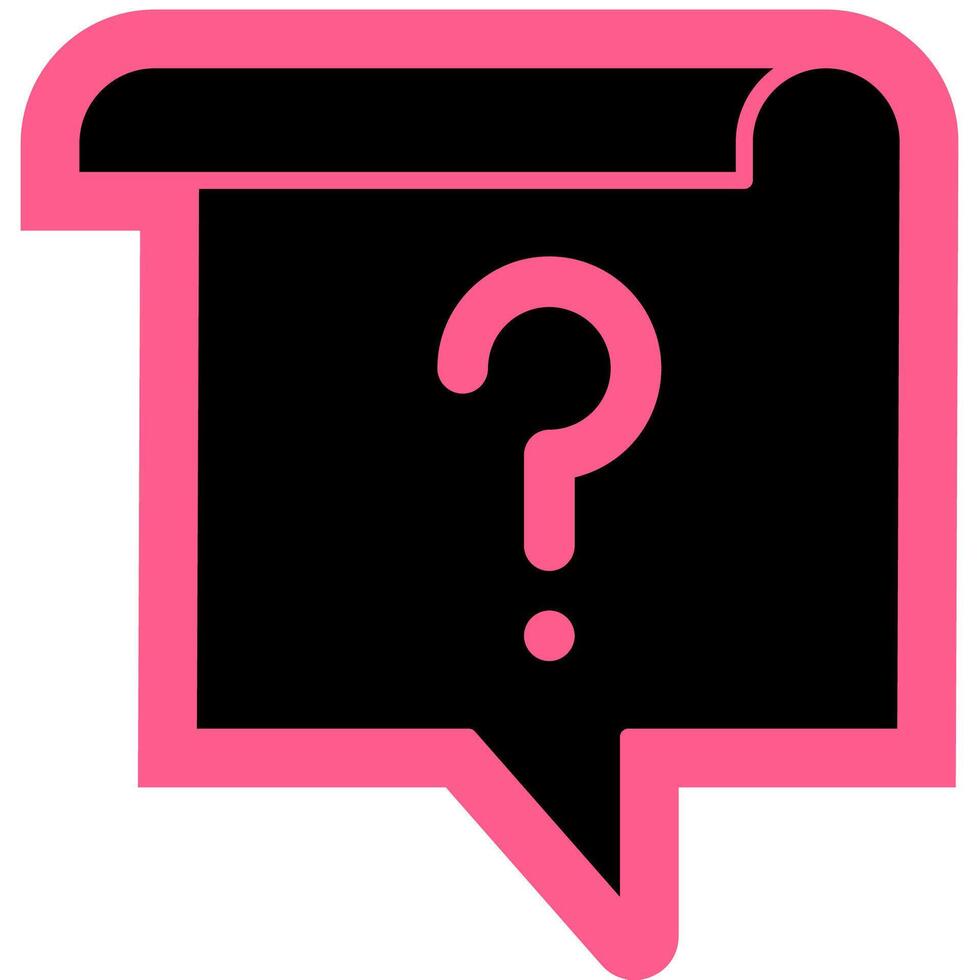 FAQ button solid color vector