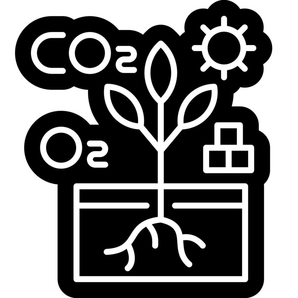 Autotroph processes solid icon vector