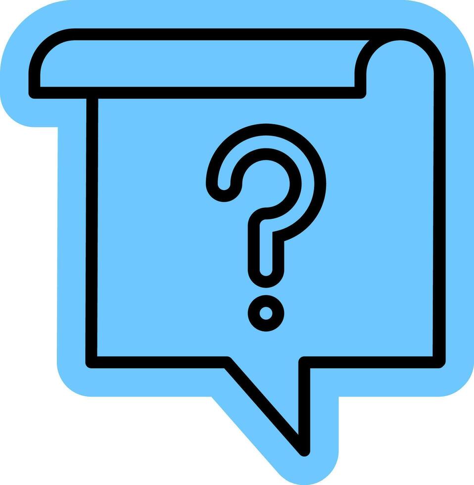 FAQ button outline color vector