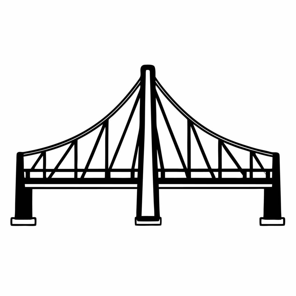 Flat Floating Bridge Connecting Hands concept as A bridge connecting two hands floats mid air against a white background The camera captures a side angle symbolizing compromise br Square Square vector