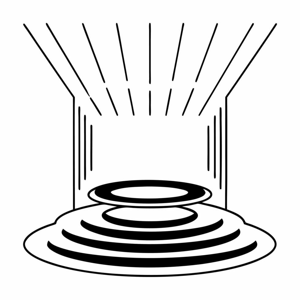 Flat Floating social impact ripple effect concept as Tracking shot following holographic ripples emanating from a central point of social impact Camera moves through the ripples r Square Square vector