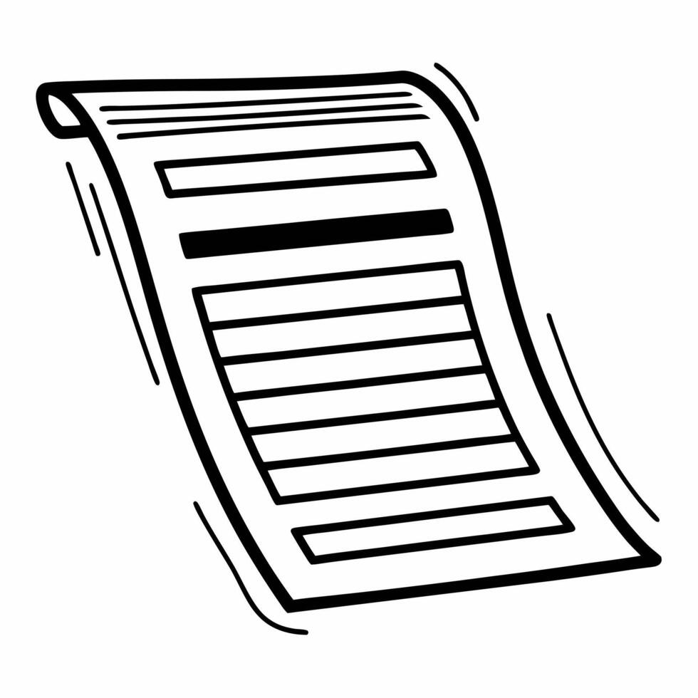 Flat Floating Shopping Receipt concept as A shopping receipt is shown floating vertically against a white background The camera captures it from a side angle with slight mo Square Square vector