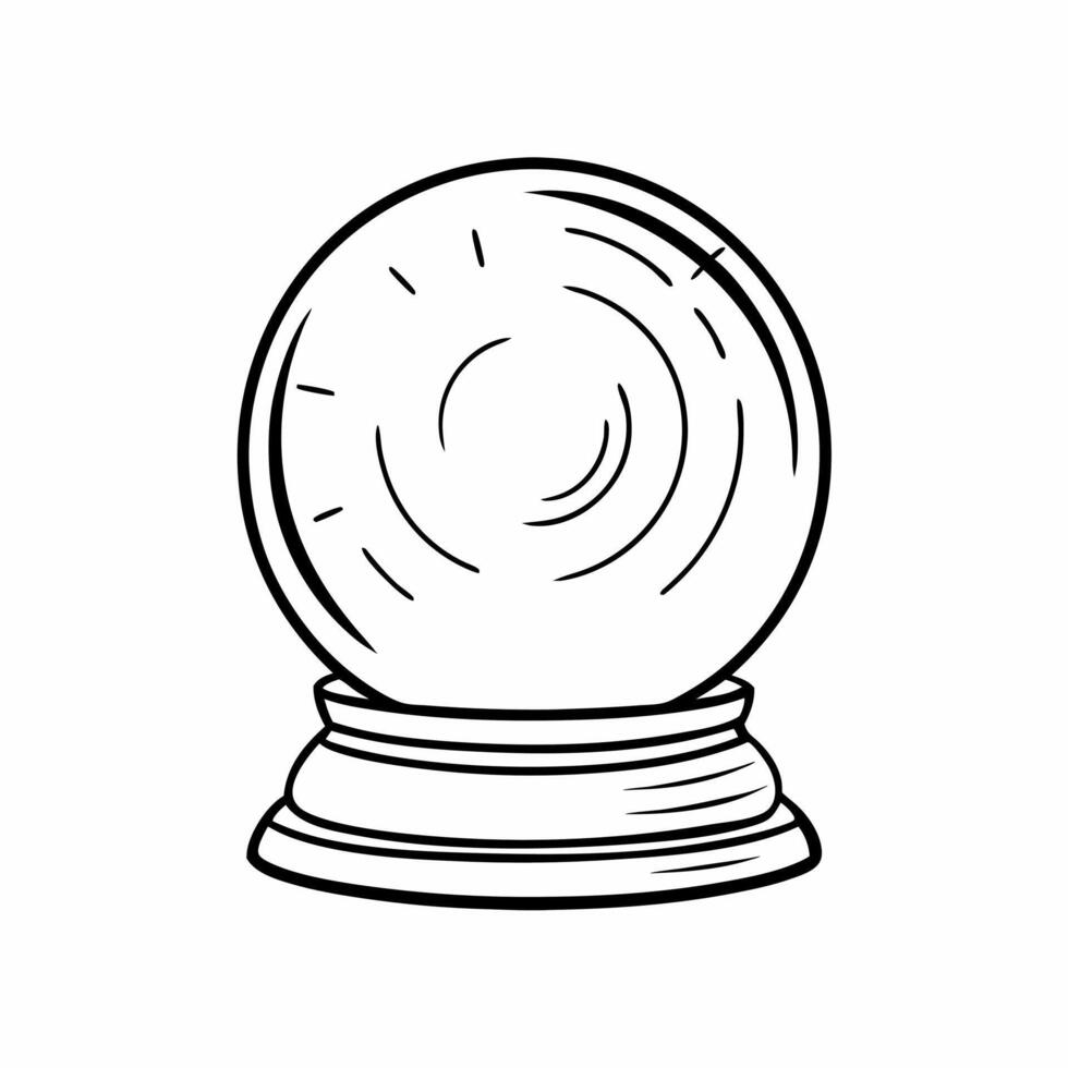 Flat Glossy crystal ball with swirling poll data concept as Close up of a glossy crystal ball with swirling holographic poll data inside Camera slowly rotates around the ball reve Square Square vector