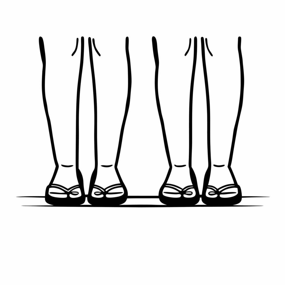 Flat Glossy floor reflecting diverse business team concept as Tracking shot along a glossy floor reflecting the legs and feet of a diverse business team walking together Camera ti Square Square vector