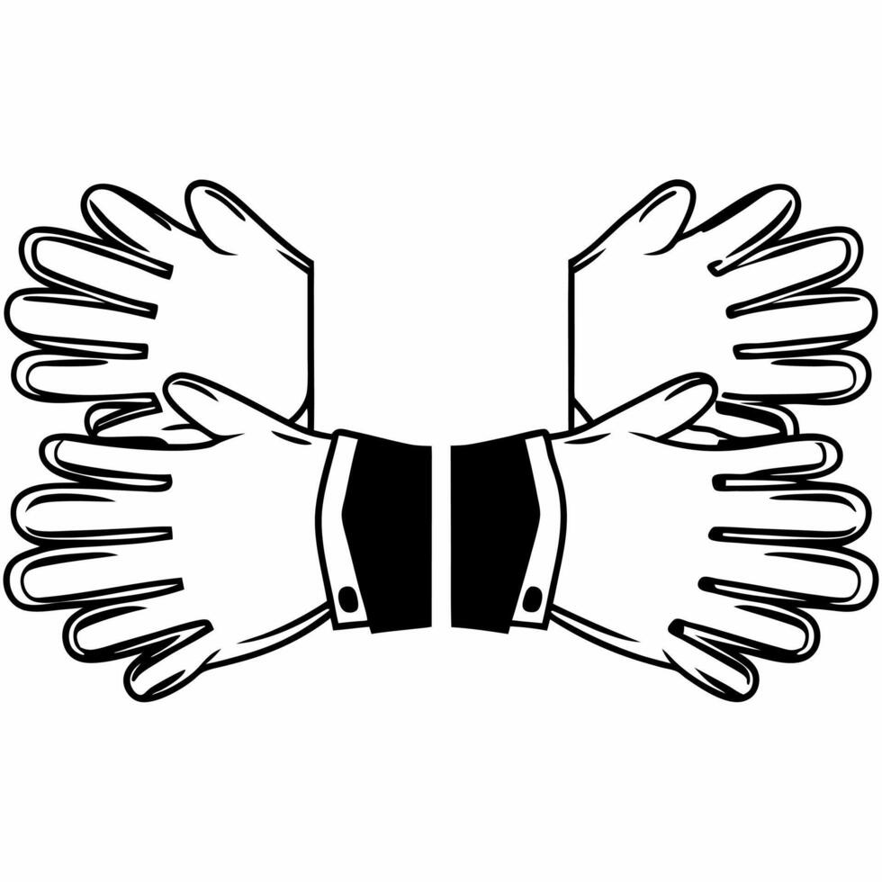 Flat Glossy Hands Reaching Out with Copy Space concept as Glossy hands reaching out towards each other on a plain white background leaving significant copy space to the right The Square Square vector