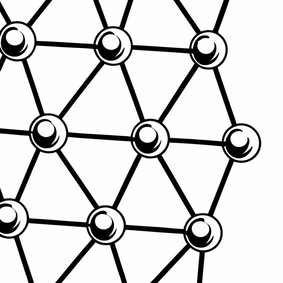Flat Glossy Network Connections with Copy Space concept as Glossy network lines connect nodes on a plain white background leaving significant copy space to the left The camera cap Square Square vector