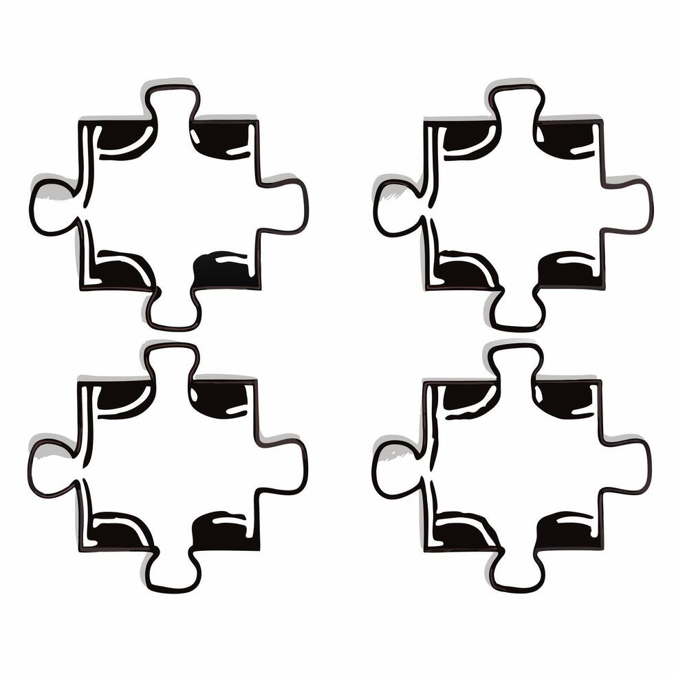 Flat Glossy policy puzzle pieces concept as Close up of glossy puzzle pieces forming a partial policy document Camera slowly tracks along the edge where pieces are missing Wide c Square Set 2 Square vector