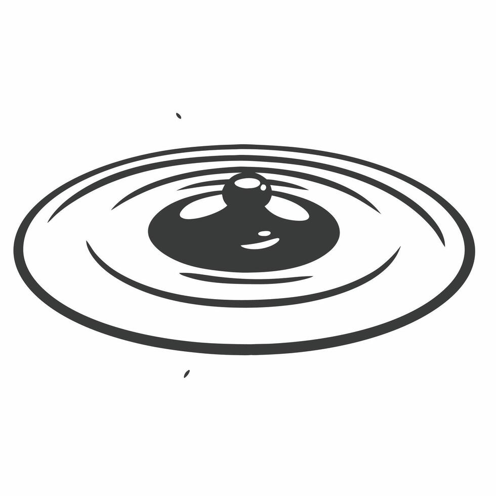 Flat Glossy surface with ripple effect of sustainable choices concept as Close up of a glossy surface with a ripple effect emanating from a central point representing the far reach Square Square vector