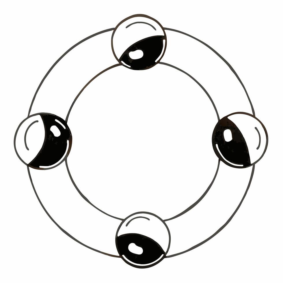 Flat Glossy spheres orbiting sustainable development goals concept as Tracking shot of glossy spheres orbiting around a central point each representing a sustainable development go Square Square vector