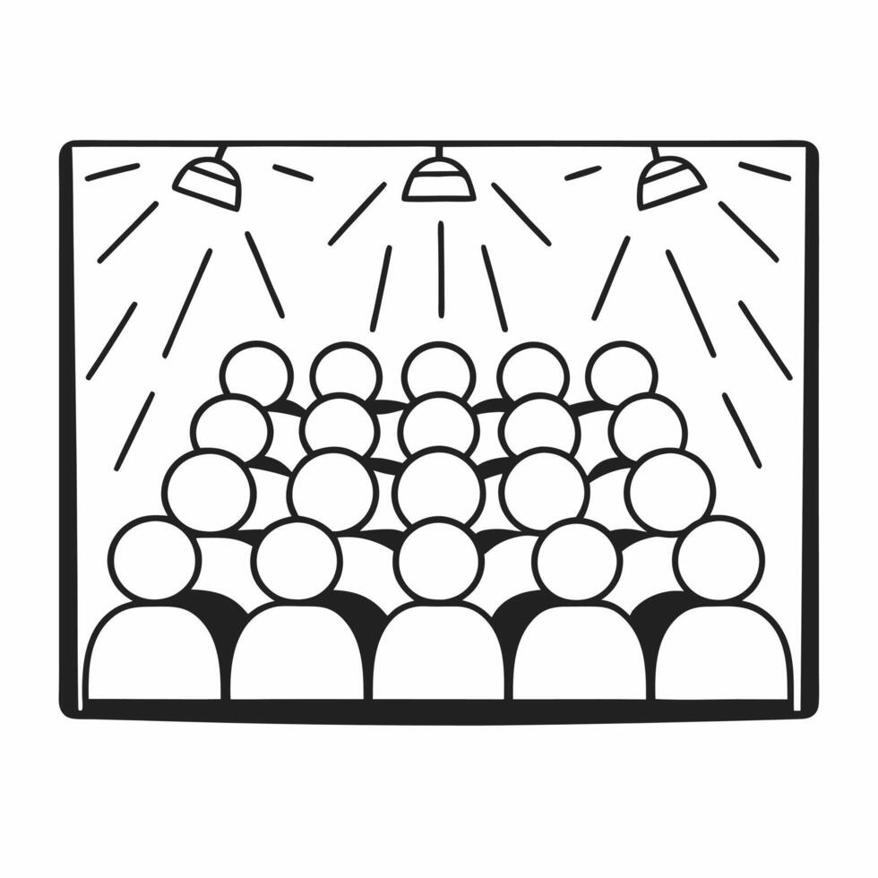 Flat Holographic campaign rally crowd concept as Medium shot of a holographic crowd at a campaign rally with enthusiasm meters floating above Camera moves through the crowd highli Square Square vector