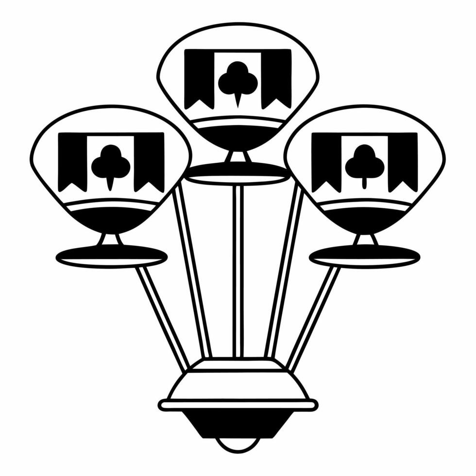 Flat Holographic political party logos concept as Medium shot of multiple holographic political party logos floating and rotating in space Each logo glows with its partys colors Square Set 2 Square vector