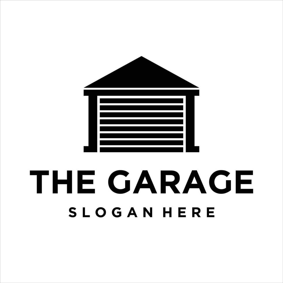Garage Door Logo Design Template icon vector