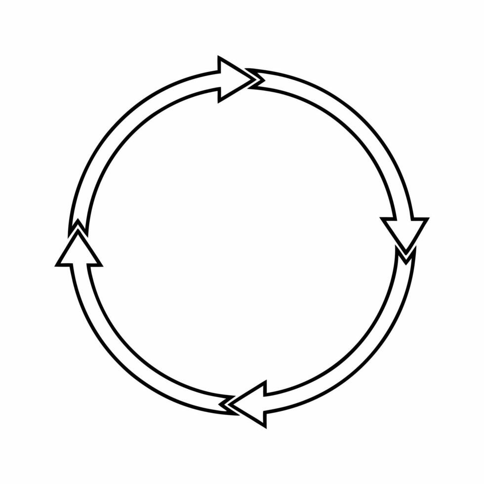Flat Orbiting circular economy diagram with community elements concept as Close up of a circular diagram representing the circular economy concept rotating in space Camera moves a Square Square vector