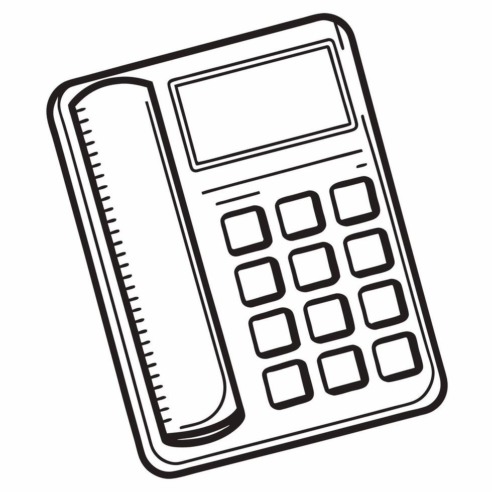 Flat Plain Calculator with Copy Space concept as A plain calculator rests on a glossy white desk with generous copy space to the left The camera captures an overhead shot emphasiz Square Square vector