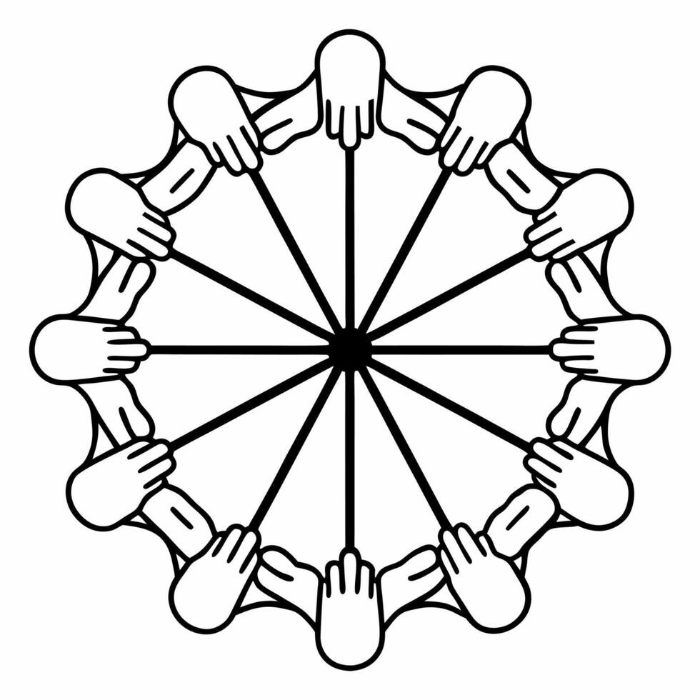 Flat Plain Hands Holding Network Lines with Copy Space concept as Plain hands hold glowing network lines on a glossy white background leaving significant copy space above The came Square Square vector