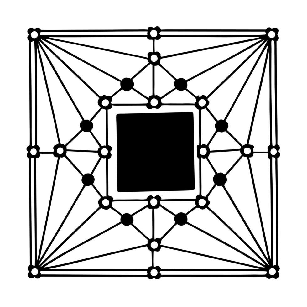 Flat Prediction neuron network frame concept as Wide shot of a frame formed by a neuron network representing predictive algorithms for elections Camera moves through the network h Square Square vector