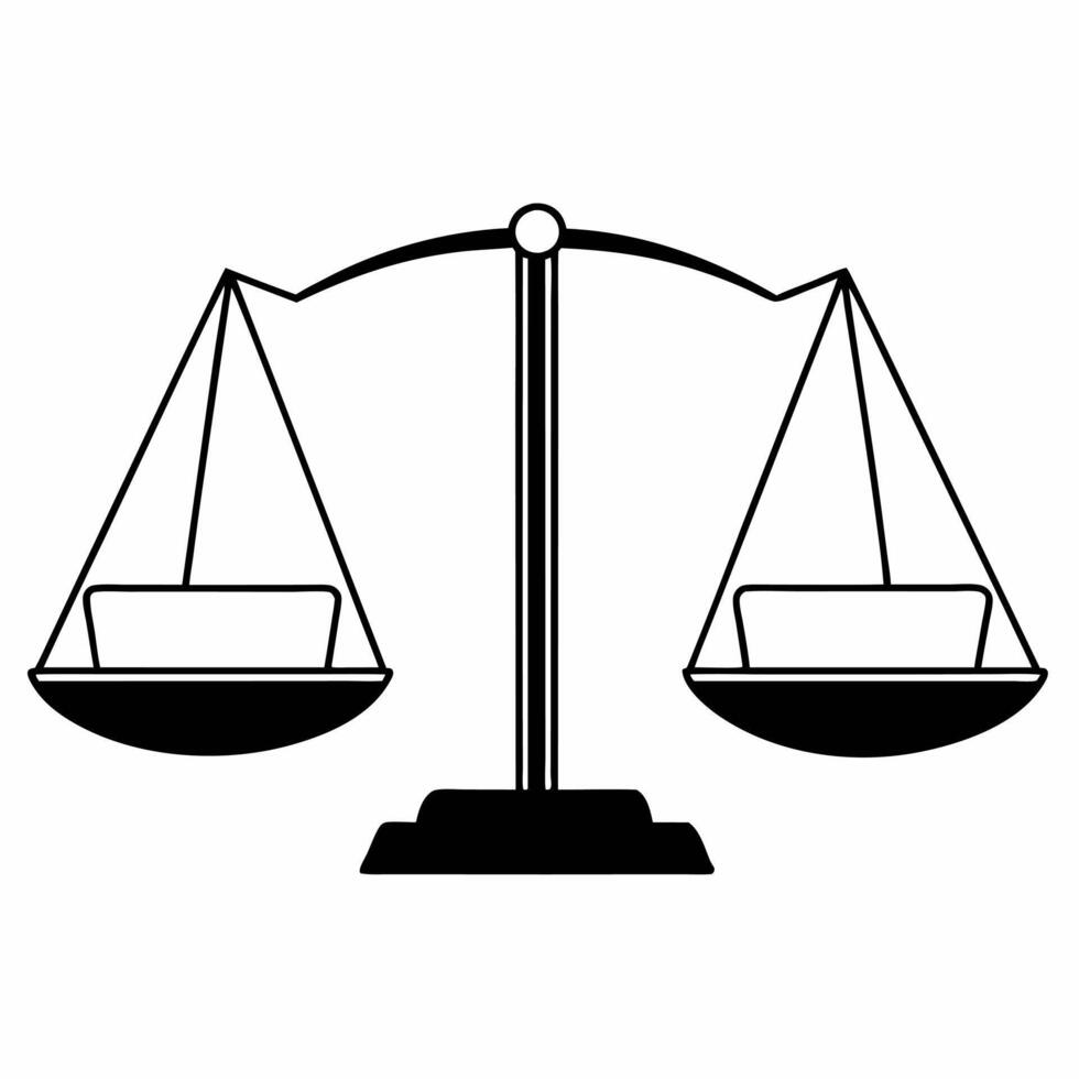 Flat Scales of justice frame with ballot weight concept as Wide shot of the scales of justice forming a frame with a ballot on one side outweighing money on the other Camera slowl Square Square vector