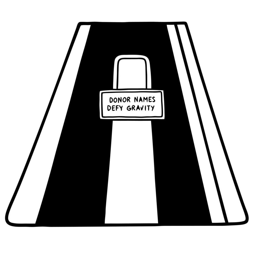 Flat Soaring fundraising goal with antigravity donor names concept as Wide shot of a fundraising goal marker soaring upwards with donor names defying gravity to attach themselves t Square Square vector