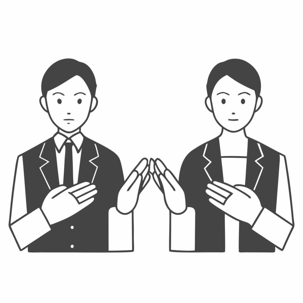 Flat Voter ID verification care concept as Medium shot of an election official carefully verifying a voters ID both faces showing seriousness and respect for the process Camera sl Square Square vector