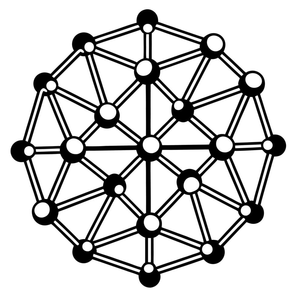 Flat White neuron communication web concept as of interconnected white neurons forming a web Camera zooms through the web highlighting synaptic connections Represents ment Square Square vector